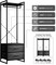 Sorbus Clothing Rack with Drawers - Clothes Stand Dresser - Wood Top, Steel Frame, & Fabric Drawers - Tall Closet Storage Organizer - Garment Rack for Hanging Shirts, Dresses, & Jackets